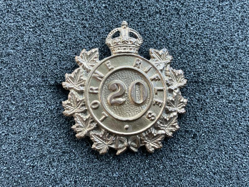 Canadian 20th Lorne Rifles collar badge 1901-09