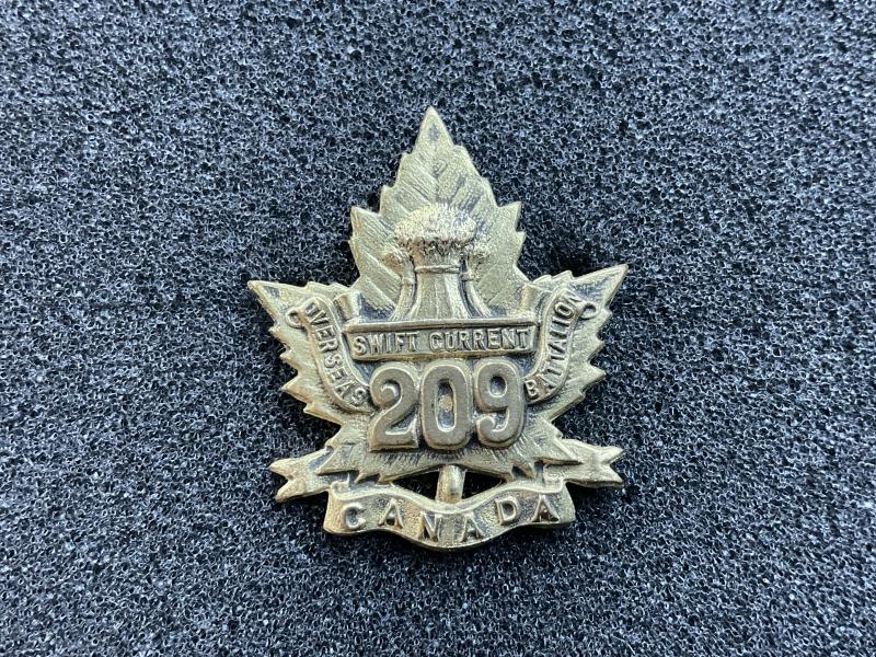 WW1 C.E.F 209th Batt (Swift Current Saskatchewan) collar badge