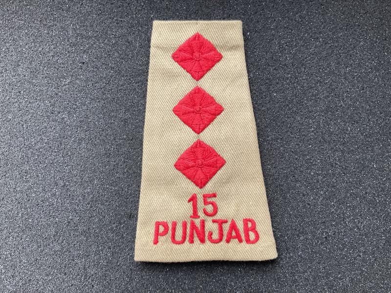 WW2 15th Punjab Regiment captains rank slide