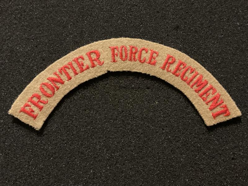 WW2 Indian FRONTIER FORCE REGIMENT shoulder title