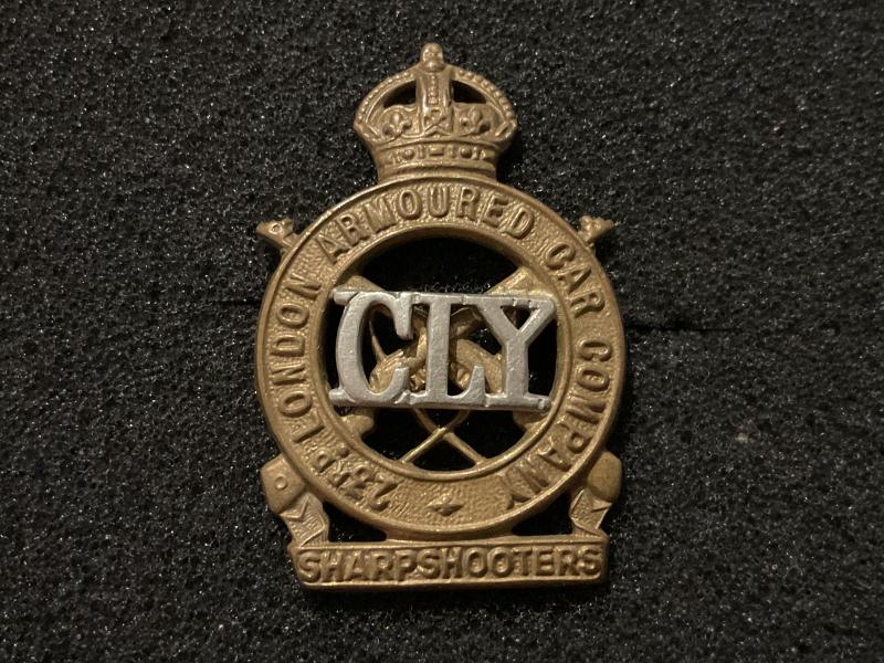 23rd London Armoured Car Company CLY cap badge