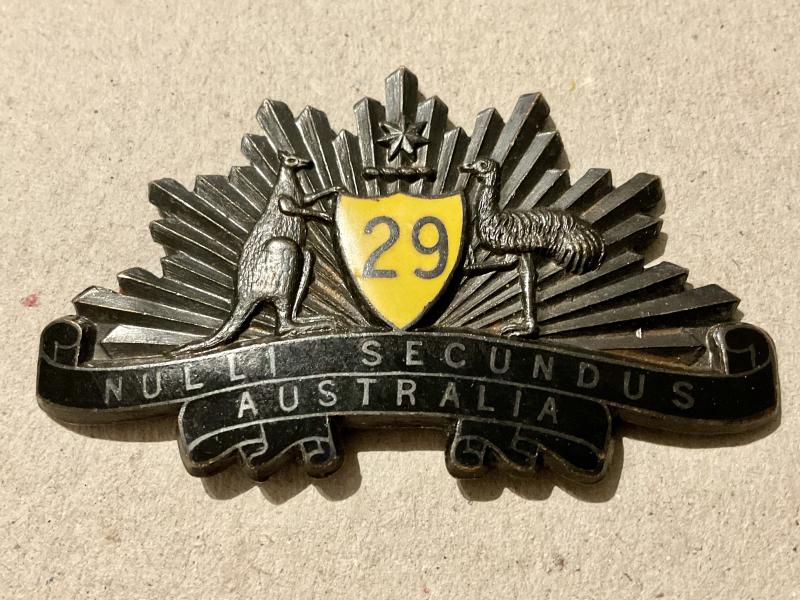 Australian 29th Infantry Bn (East Melbourne Regt) hat badge