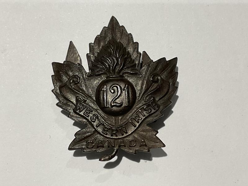 WW1 C.E.F 121st BT (Western Irish) cap badge