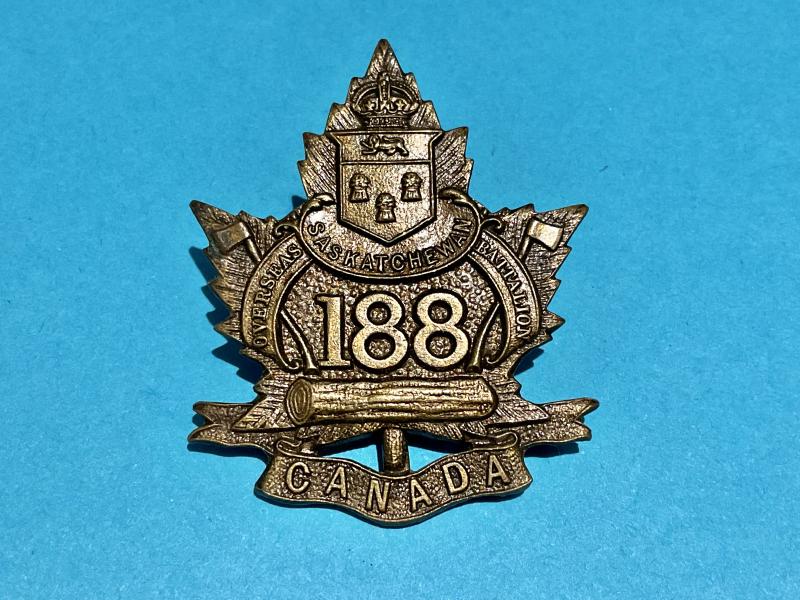 WW1 C.E.F 188th Inf Btn (Prince Alberts Saskatchewan cap badge