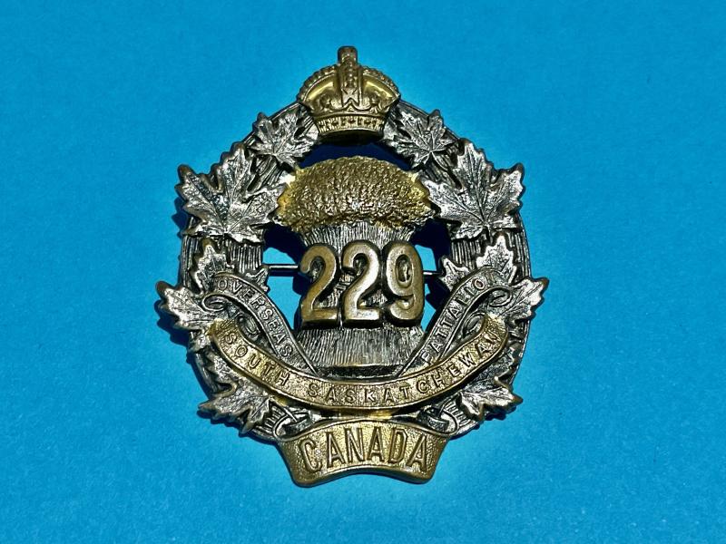 WW1 229th Bn, South Saskatchewan officers cap badge