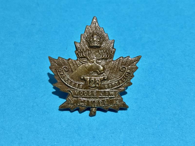 WW1 C.E.F 128th Bt (Moose Jaw, Saskatchewan) collar