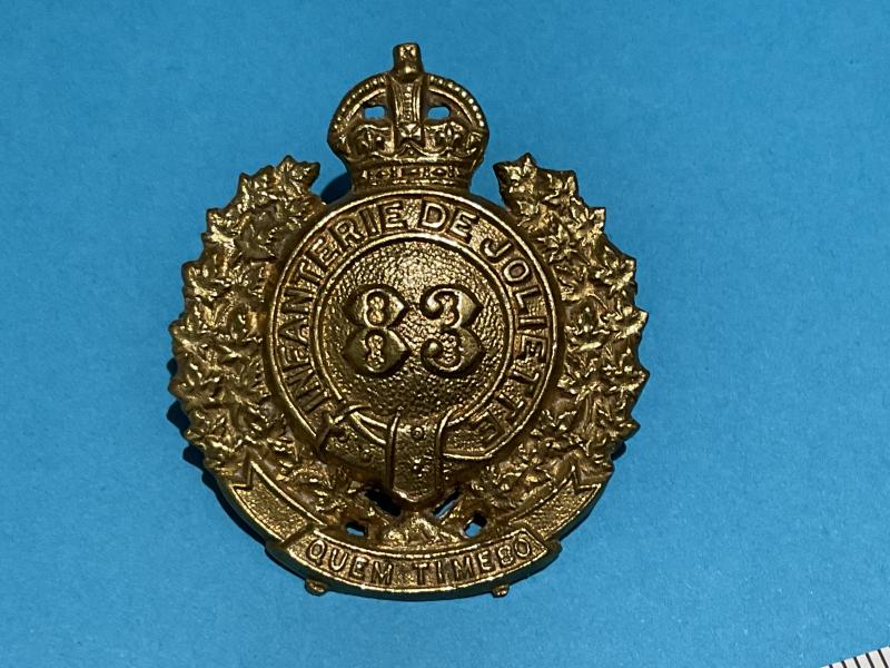 Pre WW1 Canadian 83rd Juliette Regiment cap badge