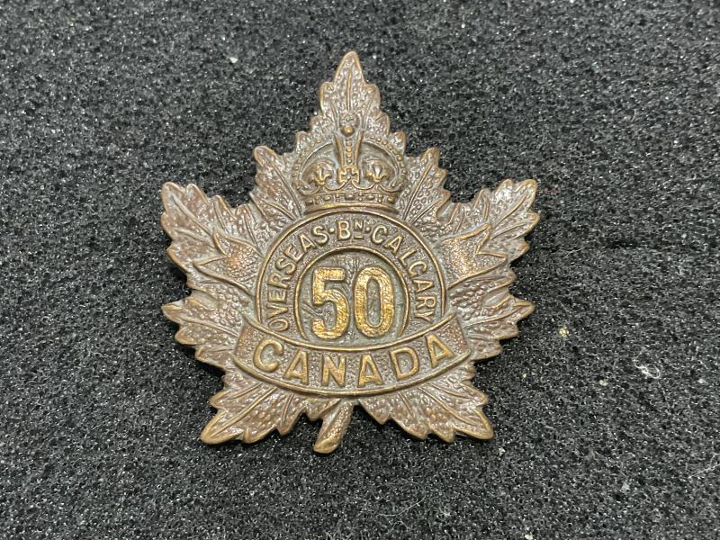 WW1C.E.F 50th Overseas Battalion cap badge