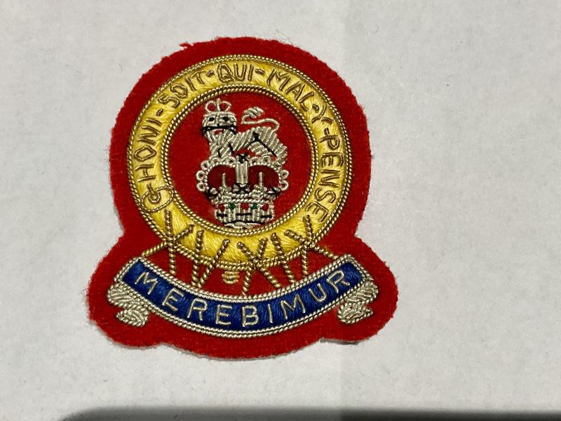 Q/C 15TH/19TH Kings Royal Hussars bullion cap badge