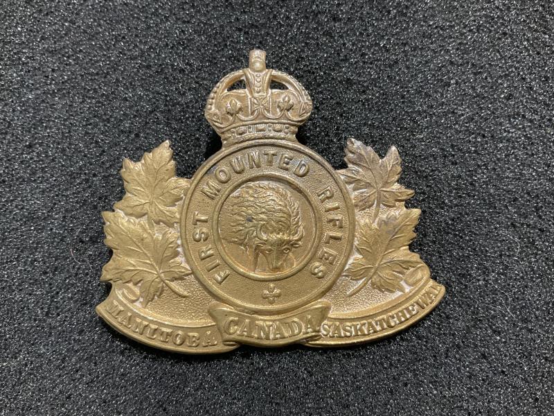 Canadian First Mounted Rifles cap badge