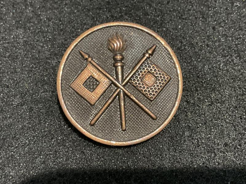 WW1 U.S Army Signal Corps bronze collar badge