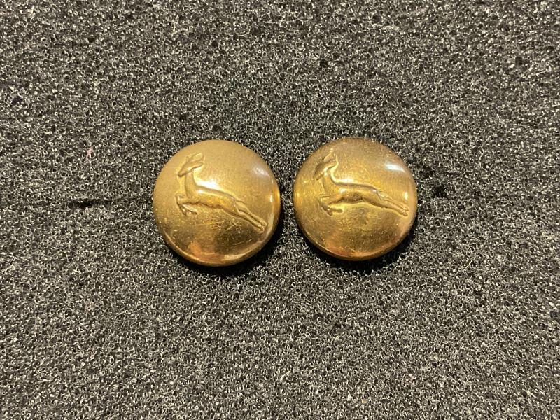 South African Infantry brass hat buttons