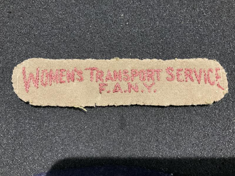 WW2 Womens Transport Service F.A.N.Y cloth title