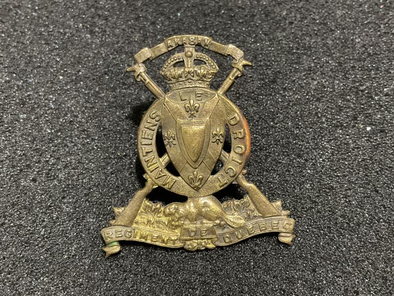 WW2 Le Regiment de Quebec cap badge