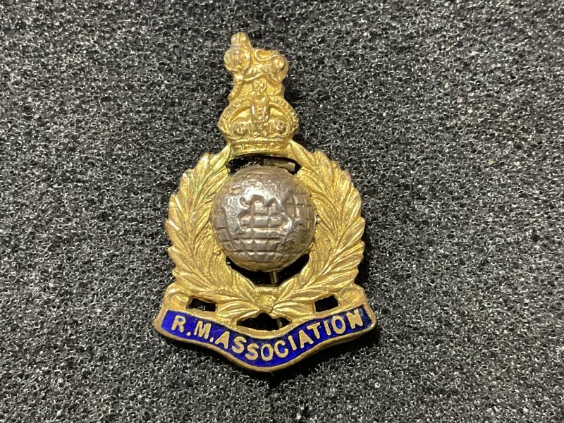 WW2 Royal Marine Association lapel badge