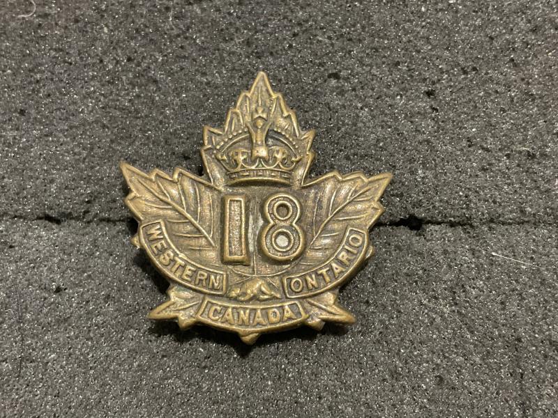 WW1 C.E.F 18th Infantry Battalion collar badge