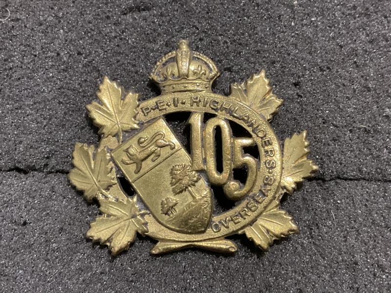 WW1 C.E.F 105th Infantry Battalion collar badge