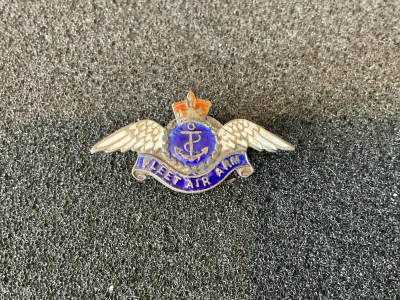 Fleet Air Arm silver & coloured enamel lapel badge