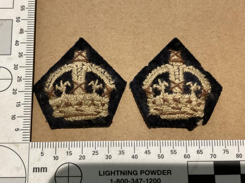 WW2 British & Commonwealth black backed majors crowns