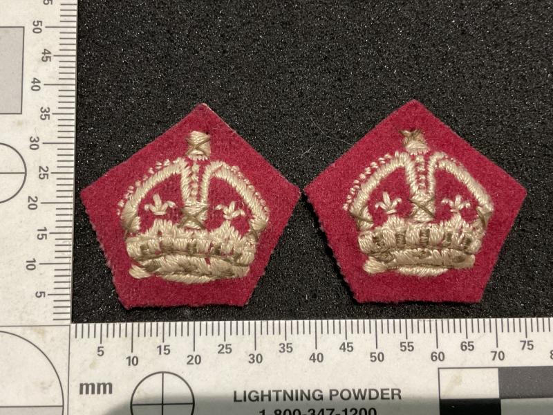 WW2 R.A.M.C padded cloth majors crowns