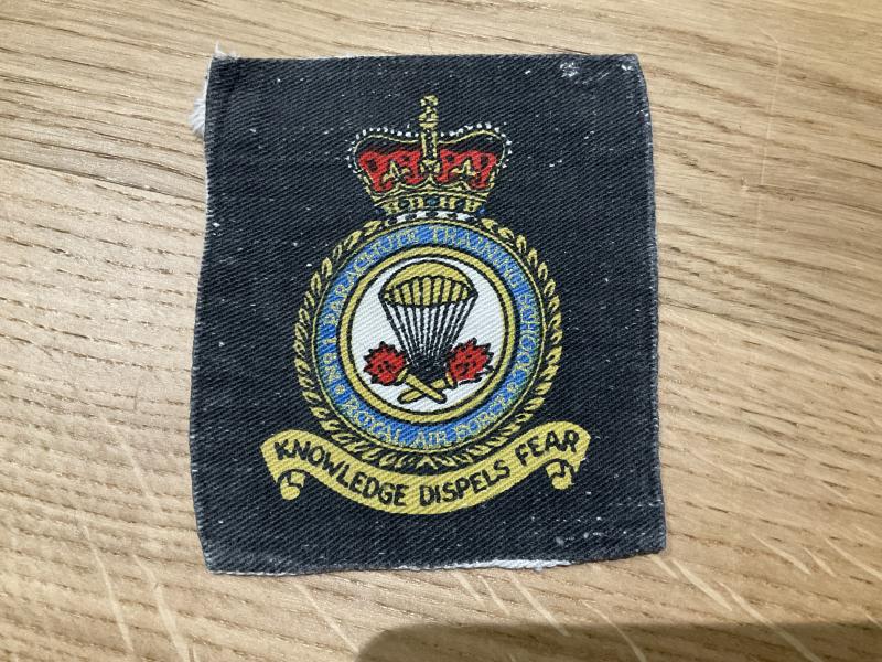 R.A.F Parachute Training School jump suit badge