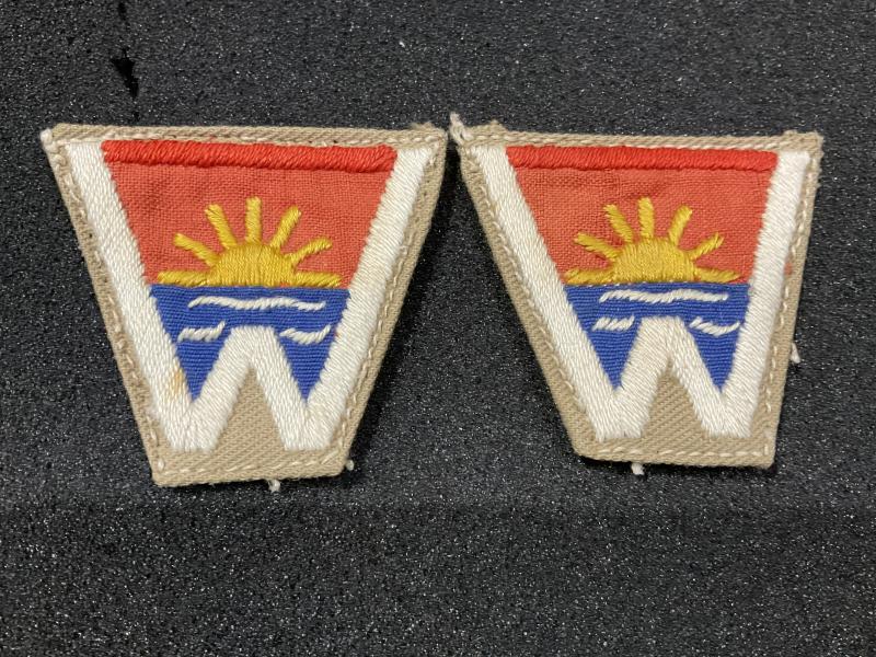 102nd Coast Brigade R.A matched pair of formation signs