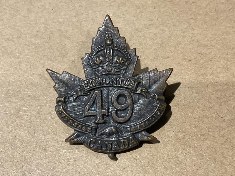 WW1 C.E.F 49th Infantry Batt (Edmonton) cap badge