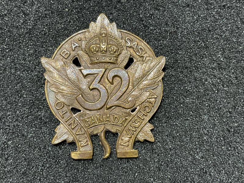 WW1 C.E.F 32nd Inf Battalion collar badge