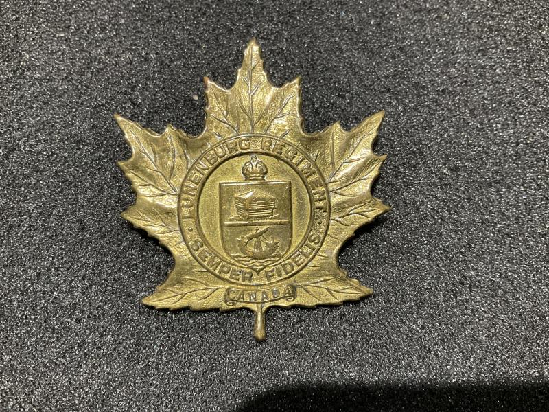 Canadian Lunenburg Regiment cap badge