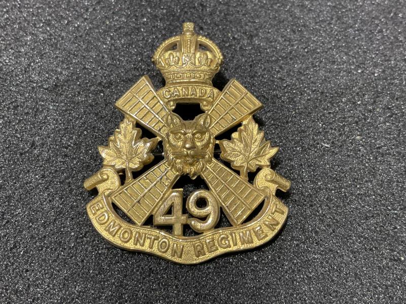WW1 C.E.F 49th Edmonton Regiment sweetheart/ cap badge
