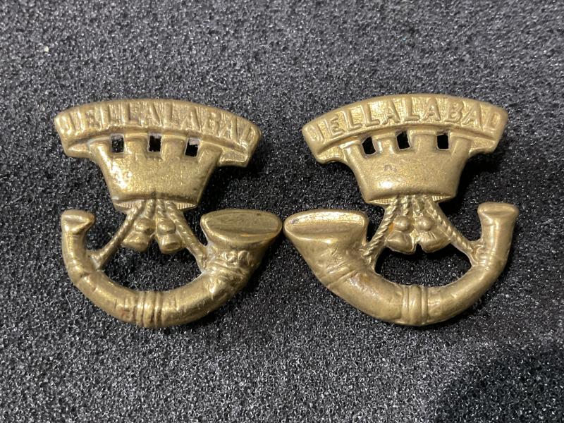 Early Somerset Light Infantry brass collars