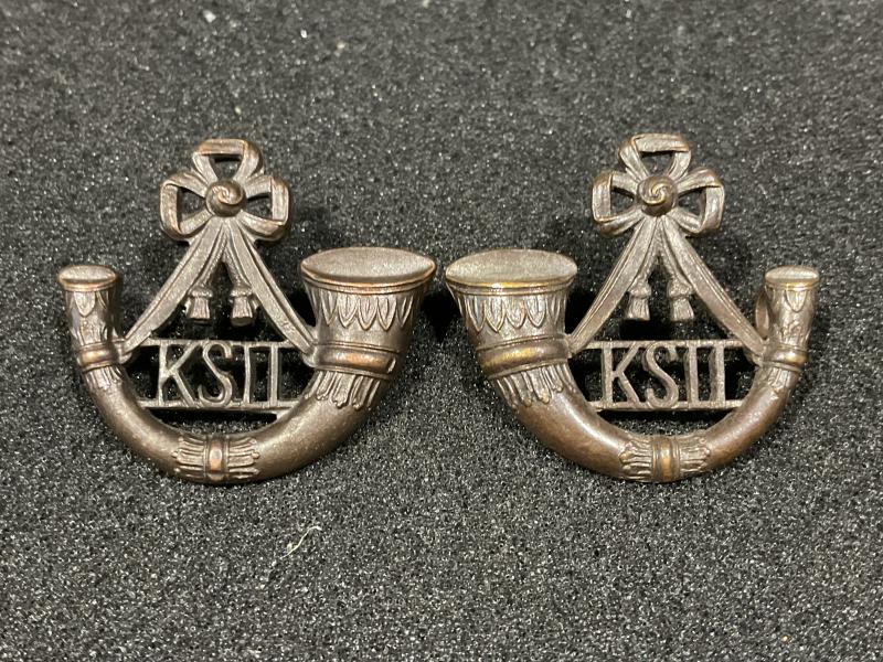 The Kings Shropshire Light Infantry O.S.D collar badges