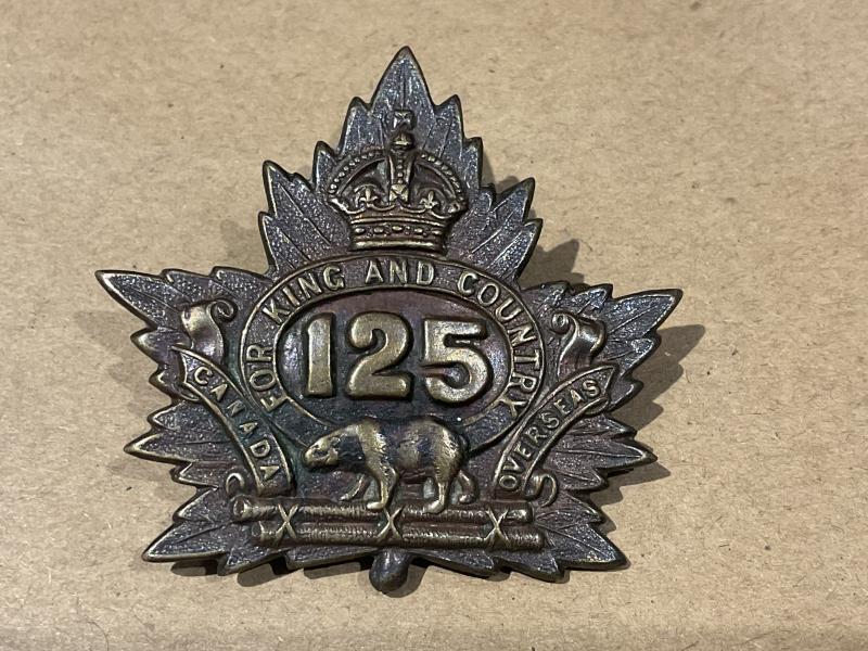 WW1 C.E.F 125th Infantry Battalion, Overseas cap badge