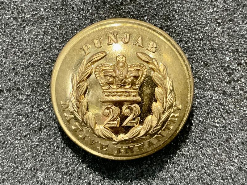 QVC 22nd Punjab Native Infantry officers button