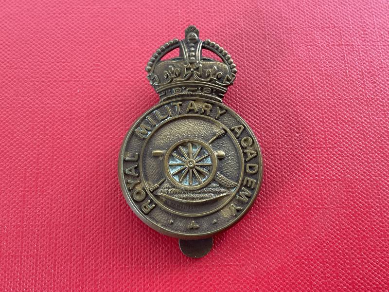 Royal Military academy brass cap badge