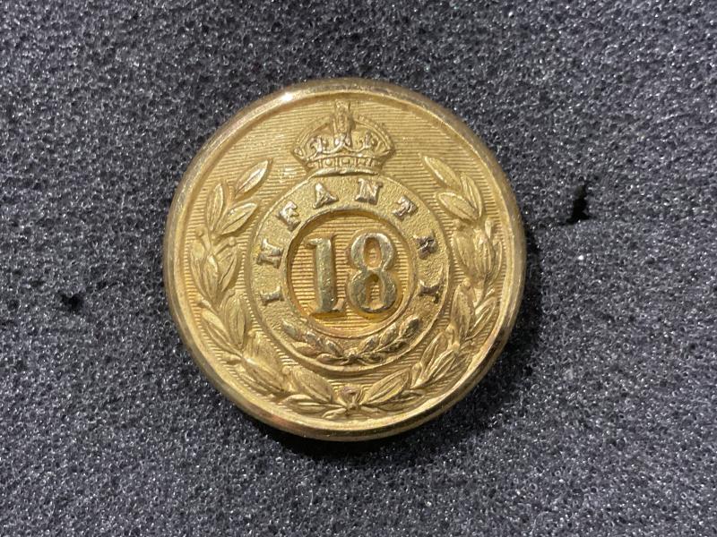 Indian Army 18th Infantry officers button 1903-22