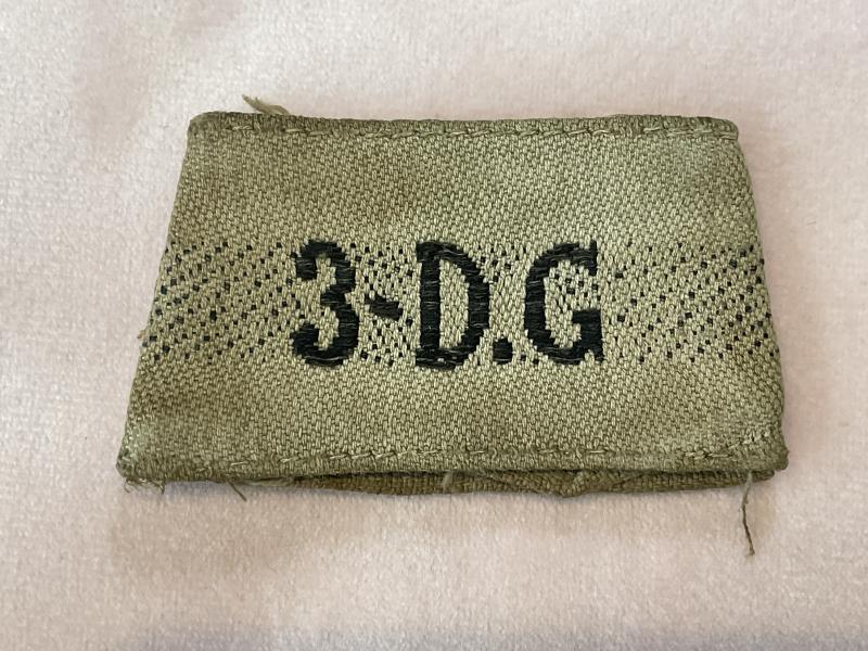 WW2 Indian made 3-D.G (3rd Dragoons0 shoulder tile