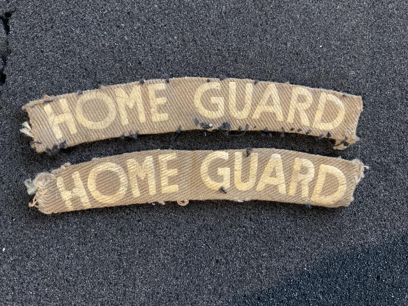 WW2 HOME GUARD printed shoulder titles