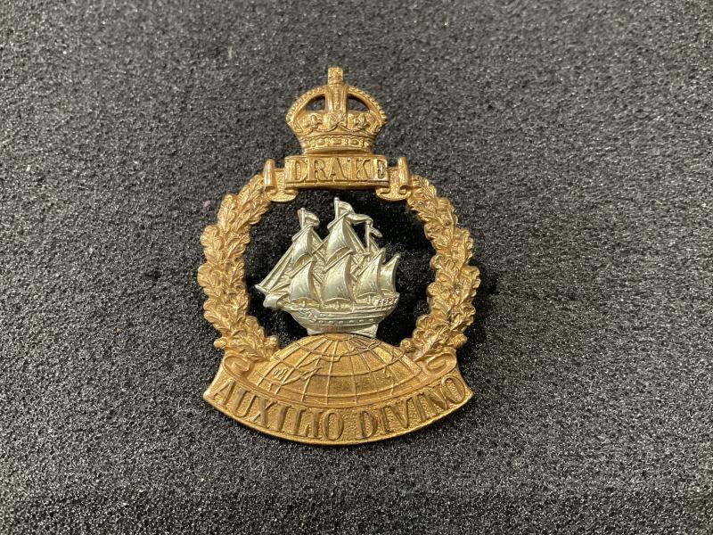 WW1 Royal Naval Division Drake cap badge by Gaunt