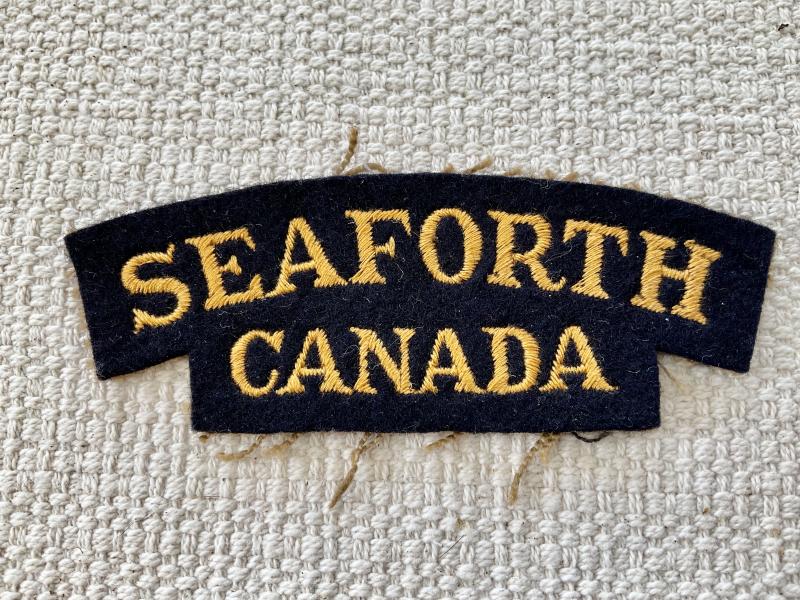 WW2 SEAFORTH CANADA cloth shoulder title