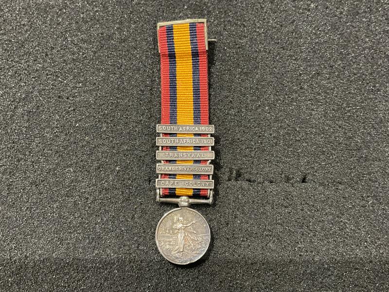 Q.S.A miniature medal with 5 bars