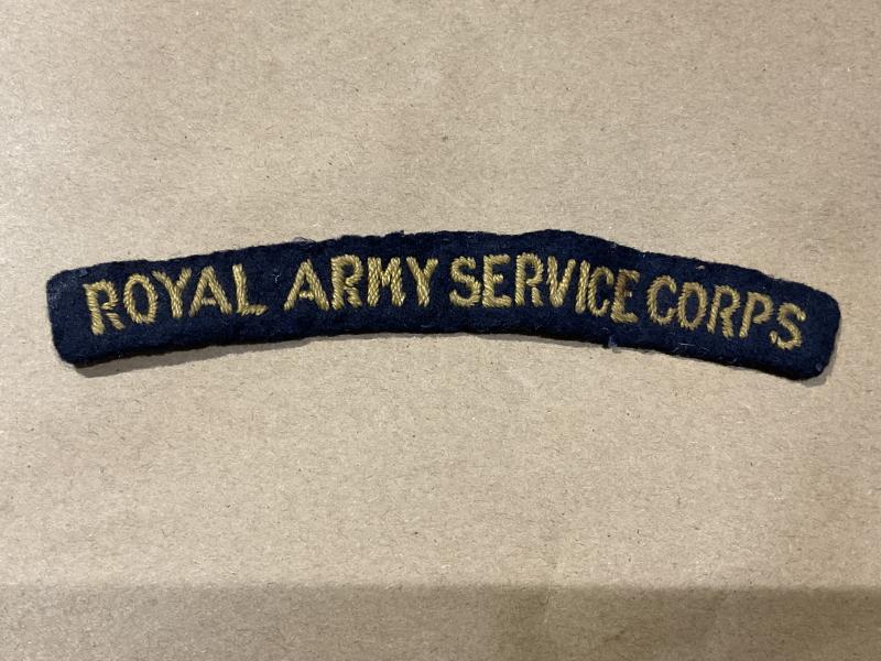 ROYAL ARMY SERVICE CORPS full length cloth title