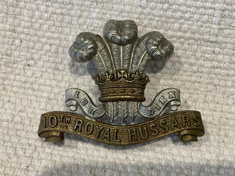 Victorian/ Edwardian 10th Royal Hussars cap badge