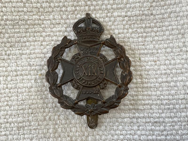 19th County of London (St Pancras) cap badge