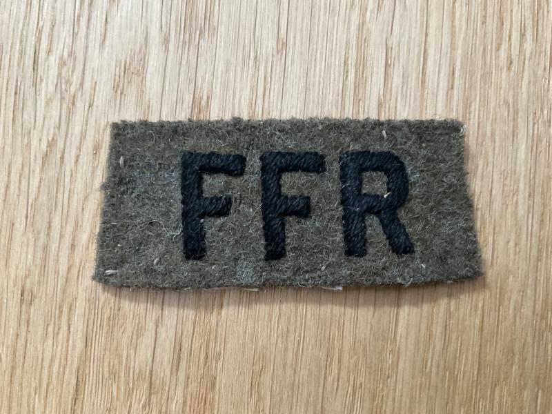 WW2 F.F.R (Frontier Forces Regt) cloth shoulder title