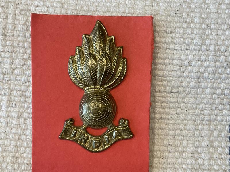 WW2 Indian Engineers brass cap/collar or beret badge