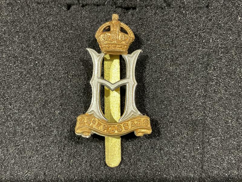 WW2 23rd Hussars cap badge