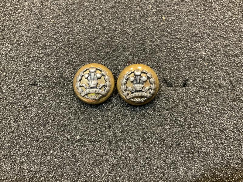 14mm Officers 2 part Middlesex Regt hat buttons