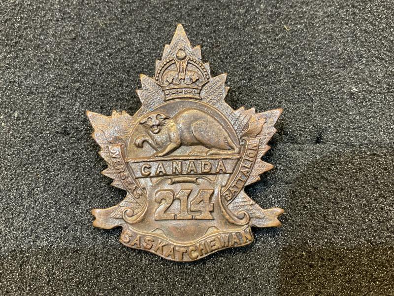 WW1 C.E.F 214th Infantry Battalion cap badge