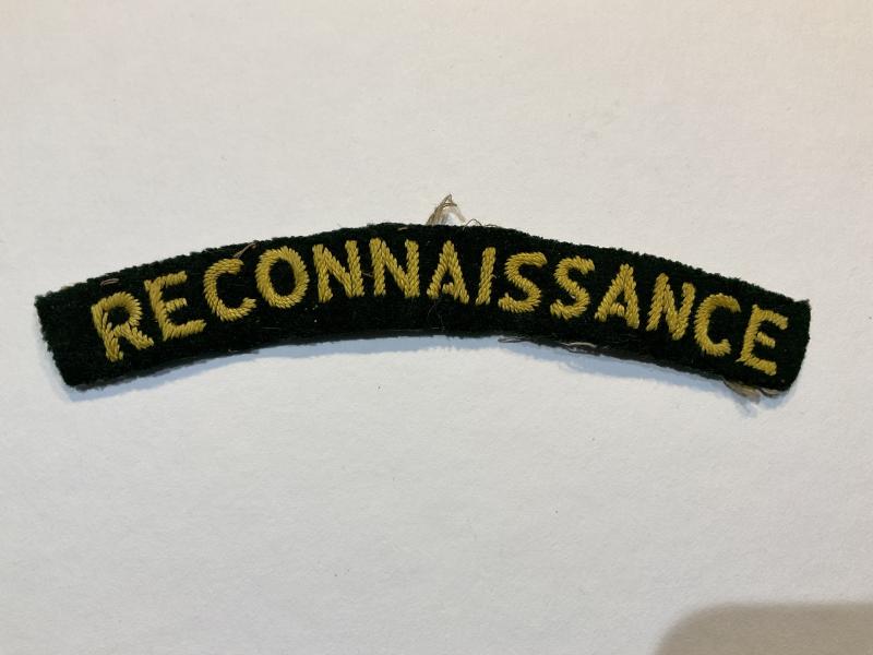 WW2 RECONNAISSANCE Corps cloth shoulder title